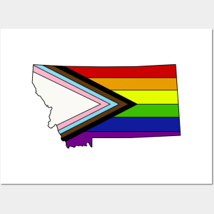 progress pride flag -Montana Posters and Art